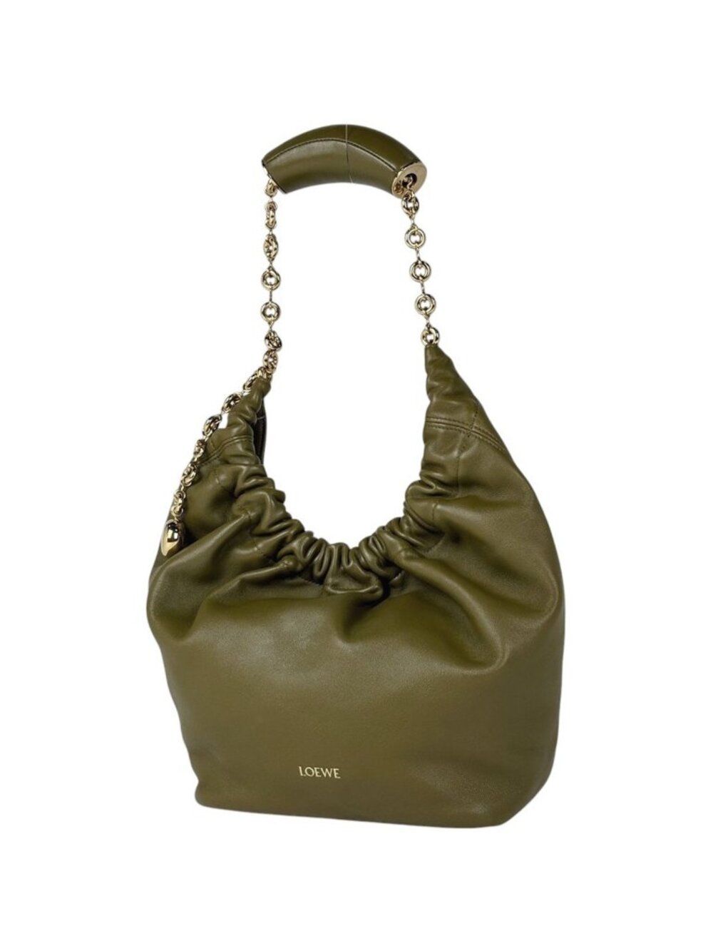 Loewe Shoulder Bag Squeeze Small Anagram Leather Green